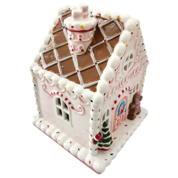 Mr. Christmas Ceramic Gingerbread House Light-Up Hand-Painted - Picture 5 of 15